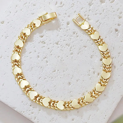 📢📢50% sleva po omezenou dobu! ⏰Elegantní kubánský náramek ve tvaru srdce pro ženy: nádherný přívěsek, klasický design, pohodlné nošení 💝