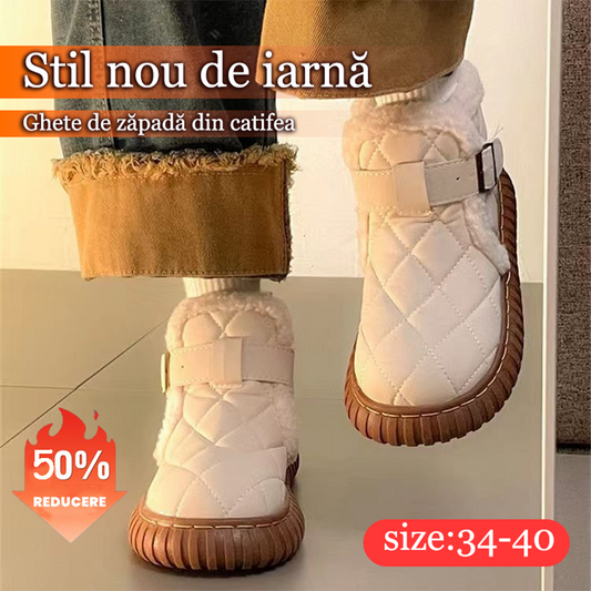 👢❄ Zimowa nowość: wysokiej jakości modne damskie buty śniegowe, z futrzanym wnętrzem, miękkie, grube i ciepłe-3834461