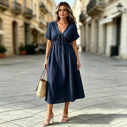 💕🌷【Sleva 50 %✨】Nové elegantní letní šaty s výstřihem do V