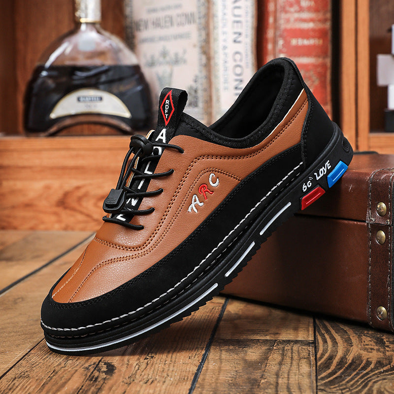 💯🔥【39-48】Los zapatos de negocios casuales para hombre están hechos de cuero impermeable y resistente a las manchas con u na suela suave para un uso cómodo. 4184448