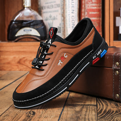 💯🔥【39-48】Los zapatos de negocios casuales para hombre están hechos de cuero impermeable y resistente a las manchas con u na suela suave para un uso cómodo. 4184448