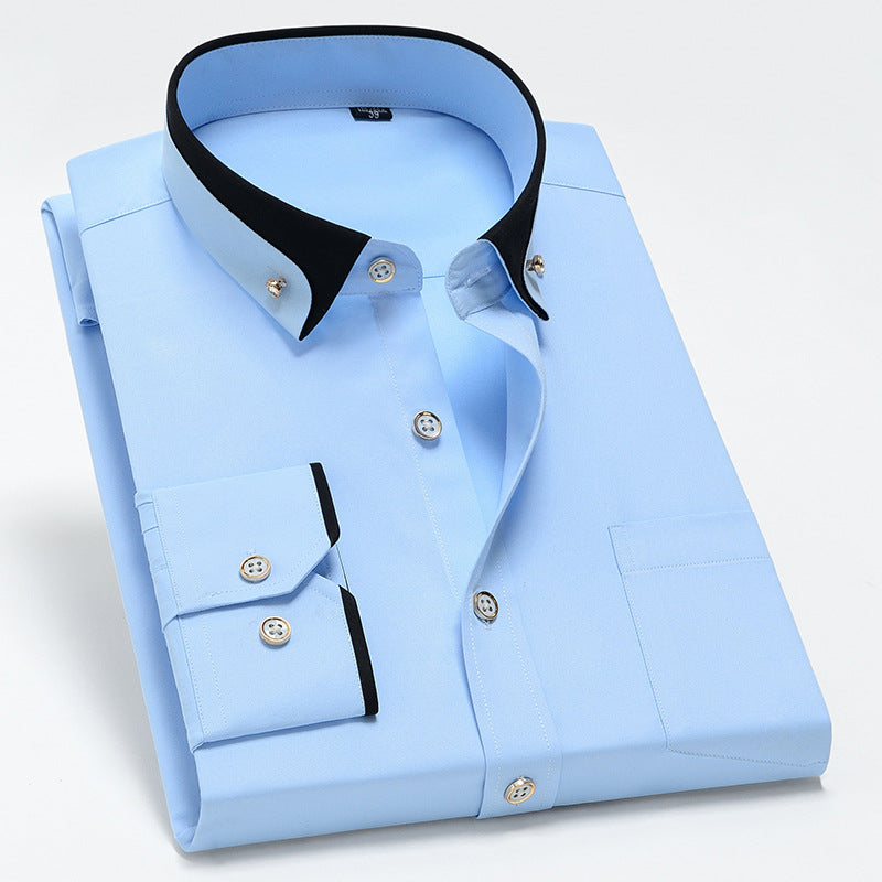 【S-4XL】👕Nowa oddychająca biznesowa koszula męska casual 4205811
