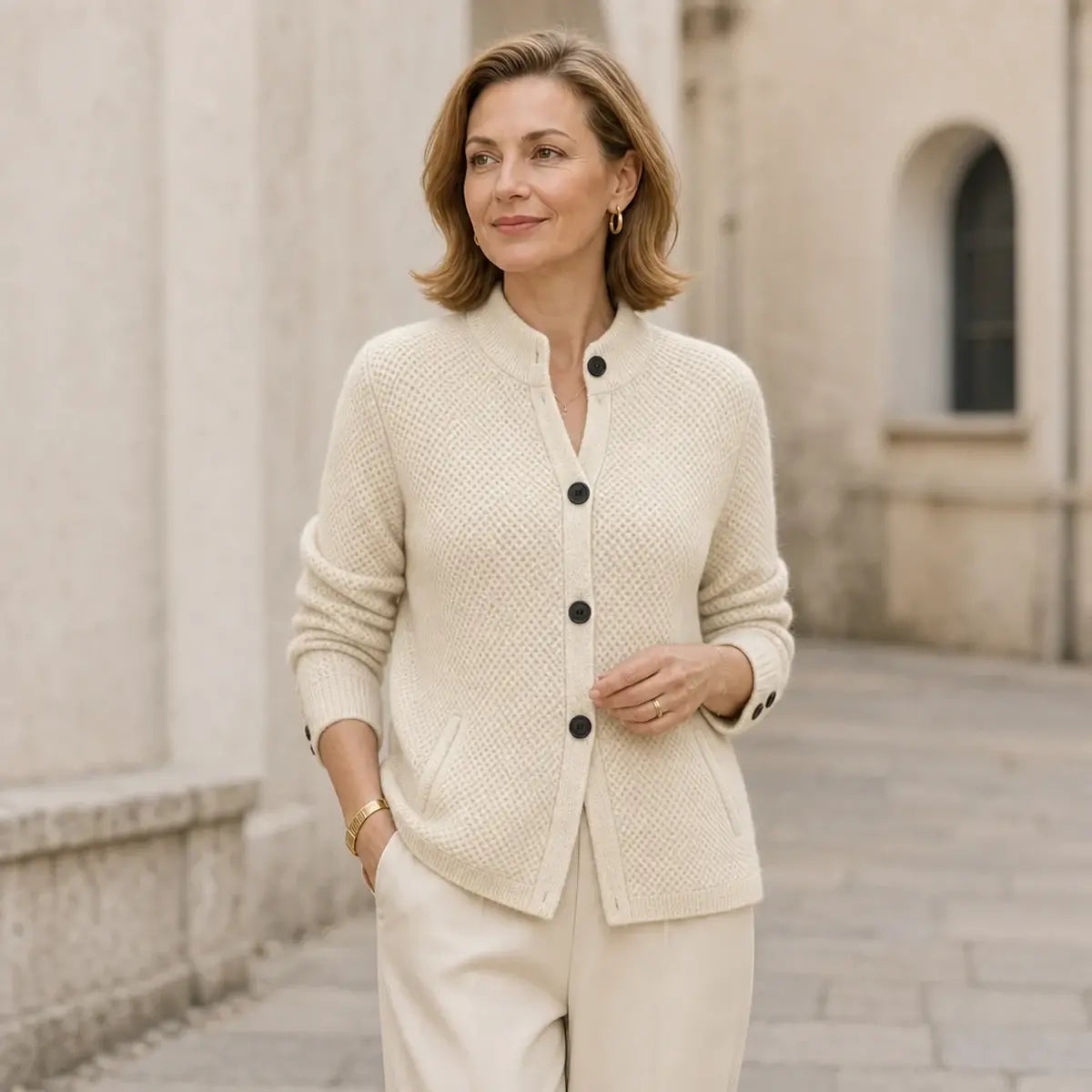 ⭐✨【Sleva 50 %】【S–2XL】Elegantní francouzská kašmírová bunda na podzim – lehká, hřejivá a všestranná
