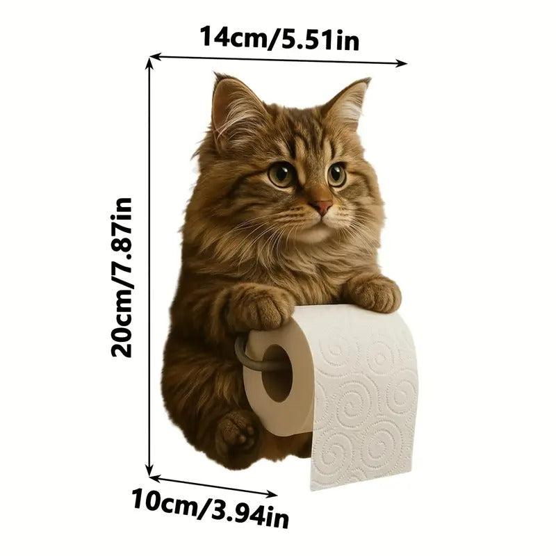🐱Uroczy uchwyt na papier toaletowy z motywem kota-4077489