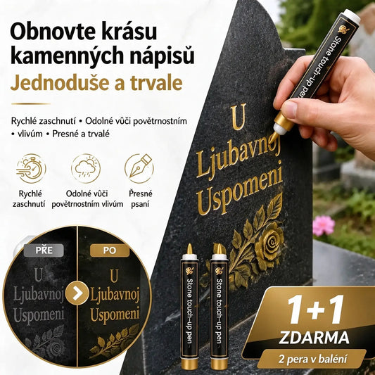 ⏳[Kup 1, dostaneš 1 zdarma] 🖍️ Voděodolný opravný marker, odolný proti vyblednutí, pro obnovu a přebarvení nápisů na kamenných deskách