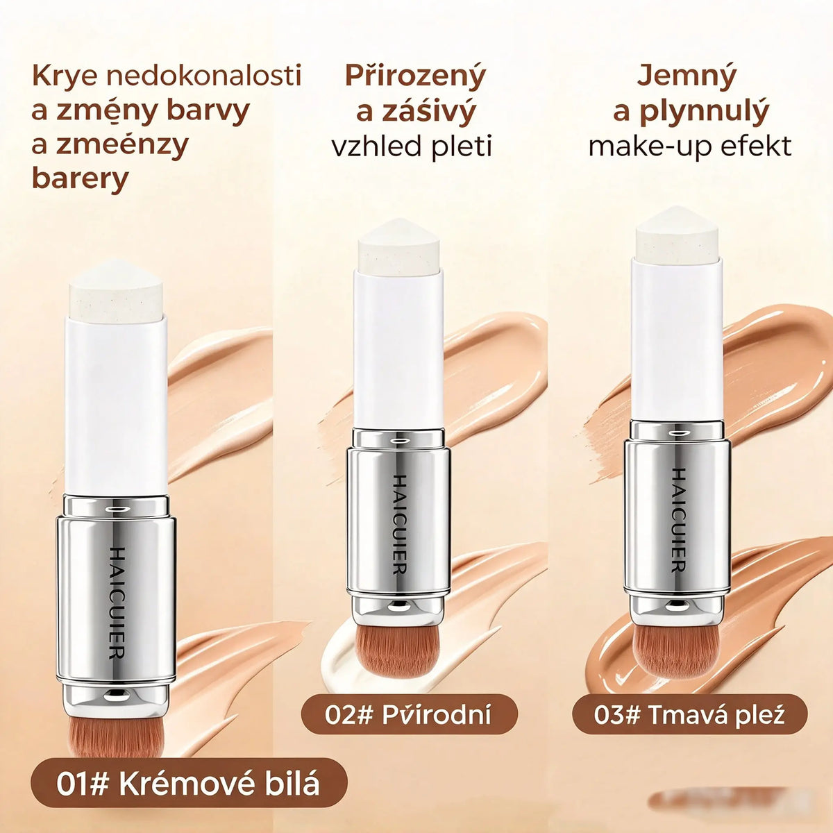 🎁 Sada 3 kusů 🎉 Oboustranná korekční tyčinka ve tvaru V s odnímatelným štětečkem