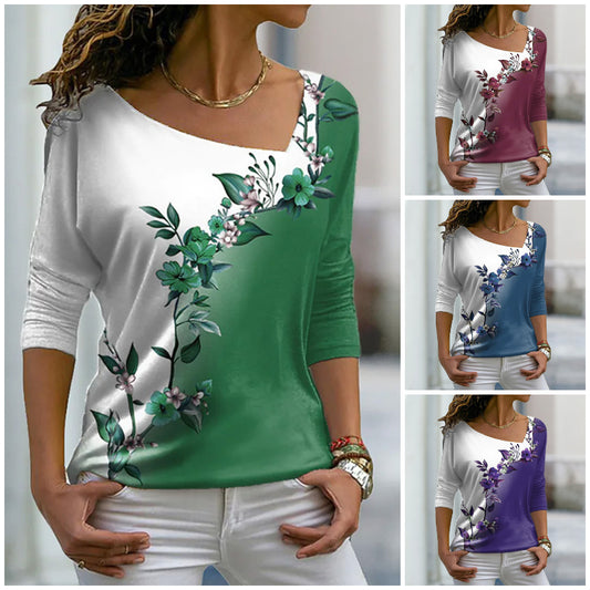 🔥👕Nowe letnie bawełniane modne damskie koszulki z nadrukiem - przyjazne dla skóry i miękkie - uniwersalne na co dzień-4257354