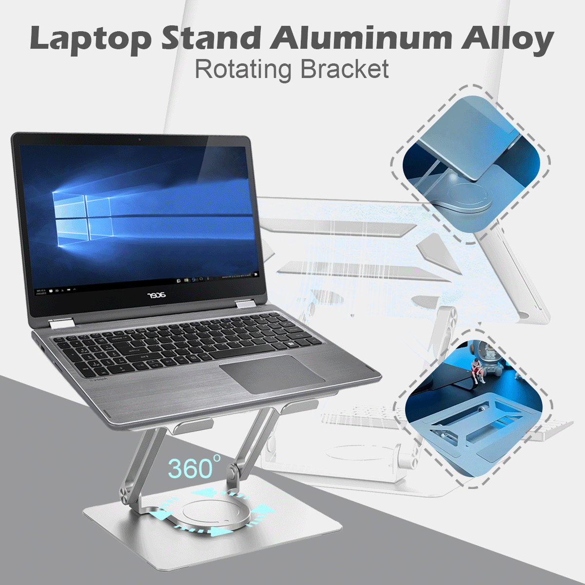 💻 Stojan na notebook Otočný stojan z hliníkové slitiny z hliníkové slitiny✅Platba na dobírku