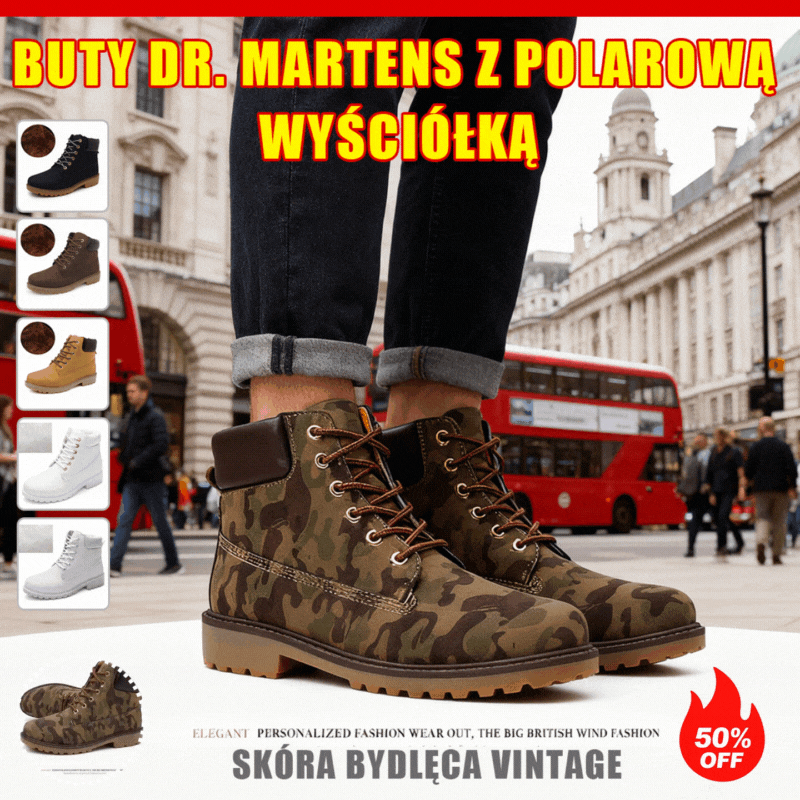 ♥️♥️【Nowy produkt】Męskie buty Martin, styl brytyjski, buty robocze wyściełane polarem, wysokie, retro, duże rozmiary-4169782