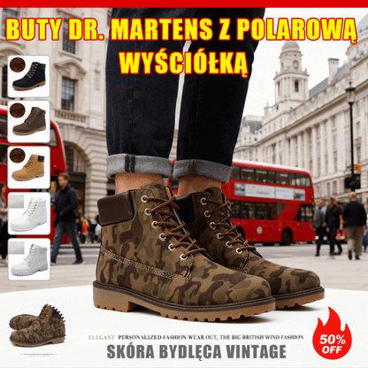 ♥️♥️【Nowy produkt】Męskie buty Martin, styl brytyjski, buty robocze wyściełane polarem, wysokie, retro, duże rozmiary-4169782
