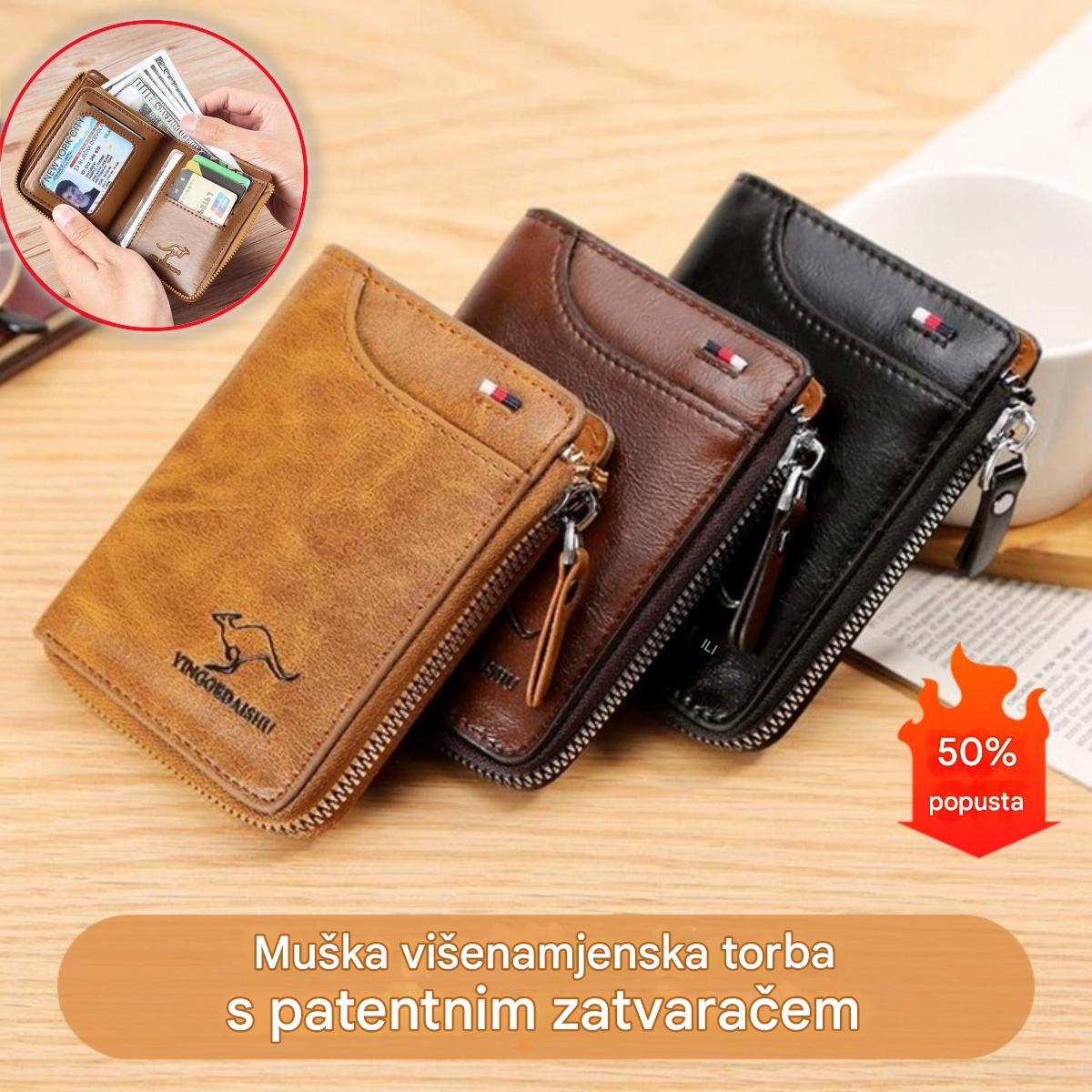 🔥🔥Muški novčanik velikog kapaciteta s antimagnetskim učinkom 2025. izrađen od mekane kože-4159365