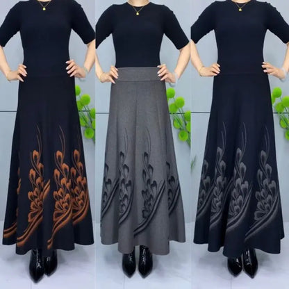 👠【S-3XL】Silná vlněná sukně na podzim a zimu, módní a všestranná