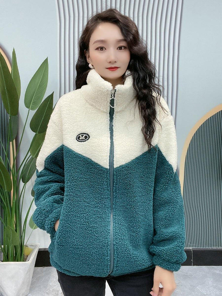 🔥🐏【M-4XL】Zimowa kurtka polarowa, kurtka bawełniana, wzmocniona kurtka bawełniana z wełny jagnięcej, ciepła kurtka-4126018