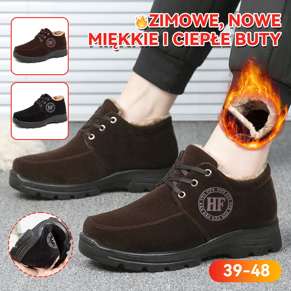 【39-48】Zimowe męskie buty bawełniane z podszewką z polaru, grube bawełniane buty, buty antypoślizgowe-4179242