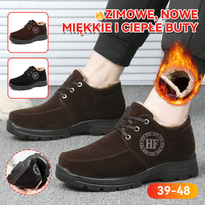 【39-48】Zimowe męskie buty bawełniane z podszewką z polaru, grube bawełniane buty, buty antypoślizgowe-4179242