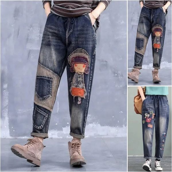 🔥【30% ZNIŻKI】【S-5XL】Modne damskie jeansy z elastyczną talią, modne i wygodne, dostępne w wielu rozmiarach