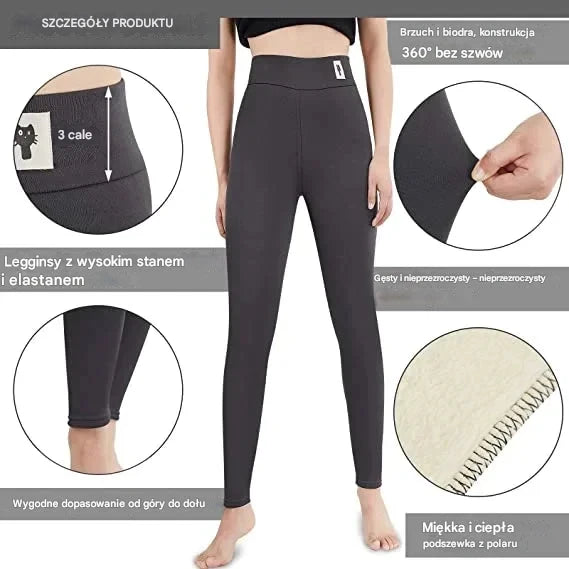💥 Kup jeden, drugi gratis! 🔥 [S-5XL] Legginsy ocieplane z wełny, wysoki stan, duży rozmiar, wysoka elastyczność – niezbędne na jesień/zimę 2025!-4106059
