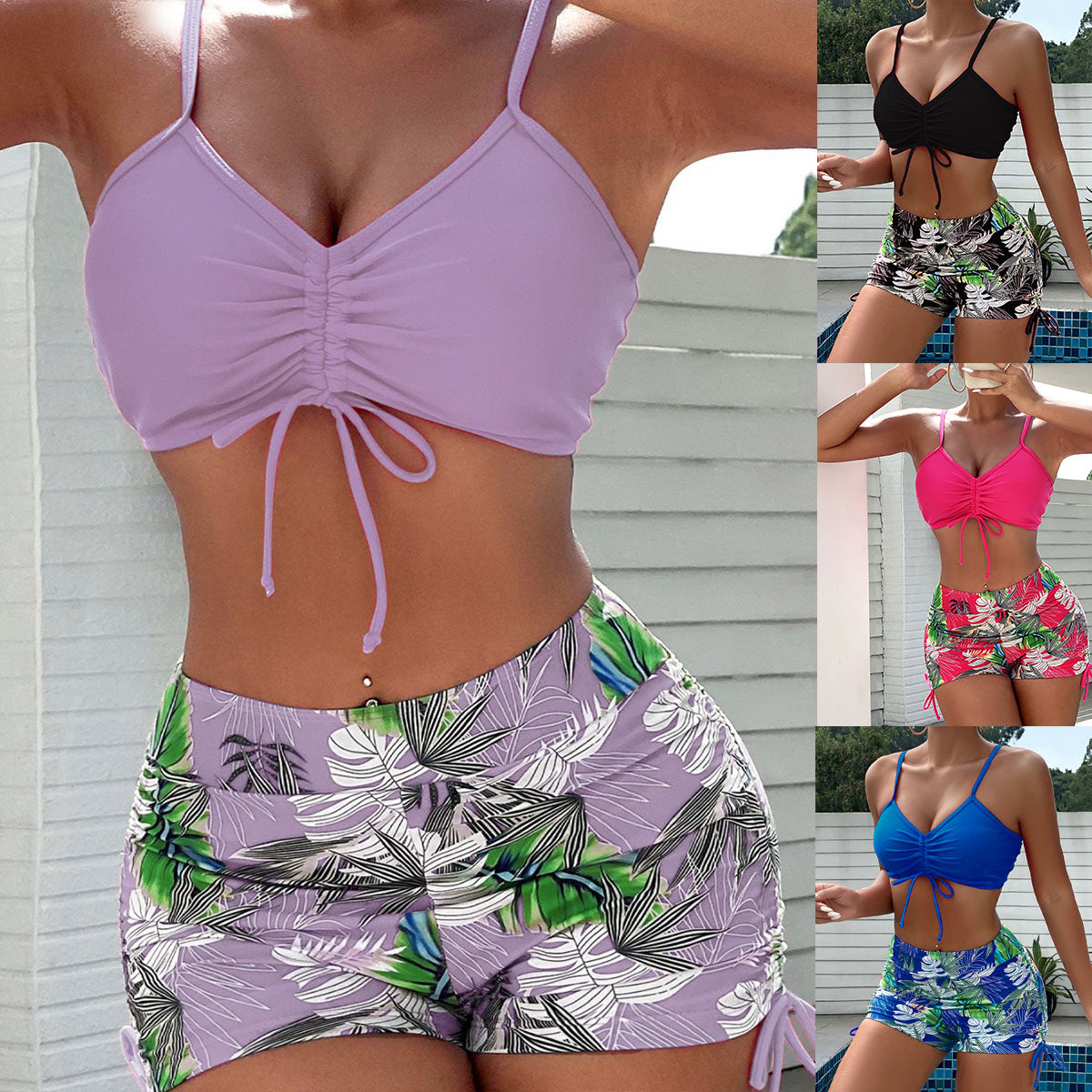 【50% sleva!】Dvou dilné plavky s motivem a mašlí – pohodlné, stylové a za skvělou cenu 👙✨