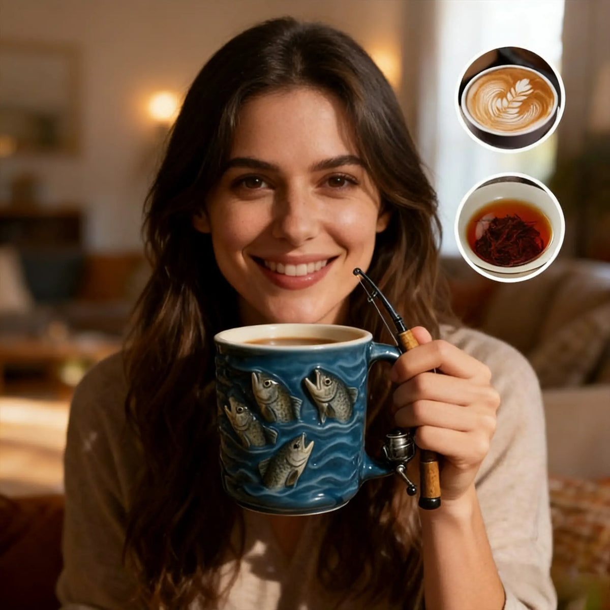 🎣☕ Nový hrnek s motivem rybaření – kreativní hrnek navržený speciálně pro milovníky rybaření.