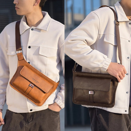 🎉👜Prosta, wodoodporna i pojemna męska torba na ramię wykonana z wysokiej jakości przenośnej skóry syntetycznej PU. 4170893