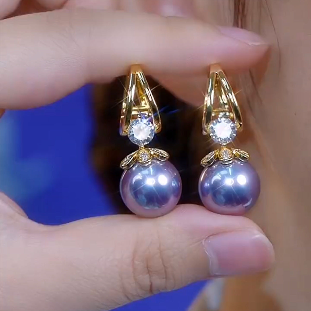 💋Nowe luksusowe francuskie kolczyki z perłami w srebrze 4225482