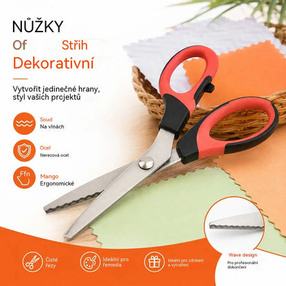 ⏳✂️ Víceúčelové nůžky na stříhání s klikatým ostřím – na látky, papír a řemesla 🧵