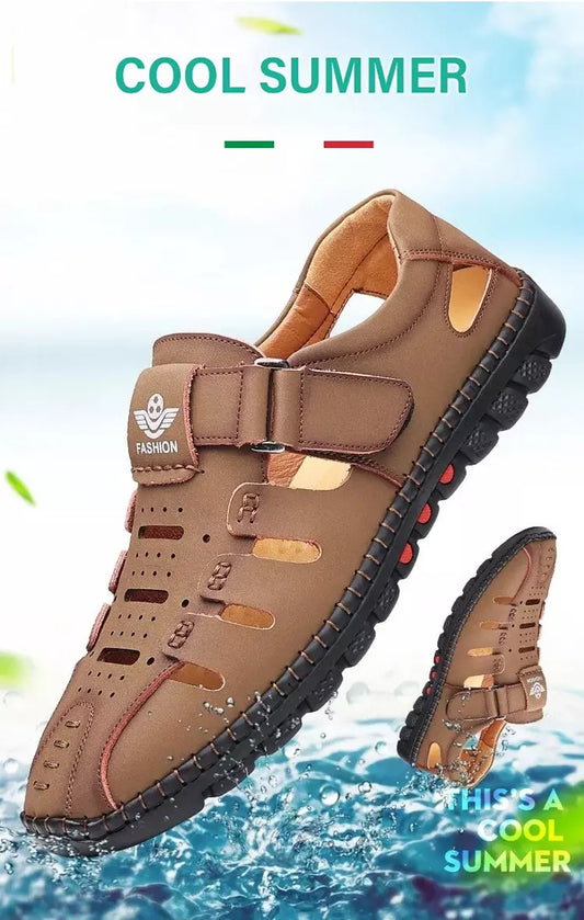 【38-44】 2026 Nowe letnie, oddychające męskie buty na co dzień z wydrążonymi miękkimi podeszwami-4247270