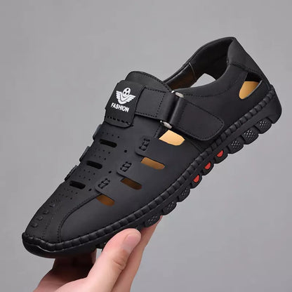 【38-44】 2026 Nowe letnie, oddychające męskie buty na co dzień z wydrążonymi miękkimi podeszwami-4247270