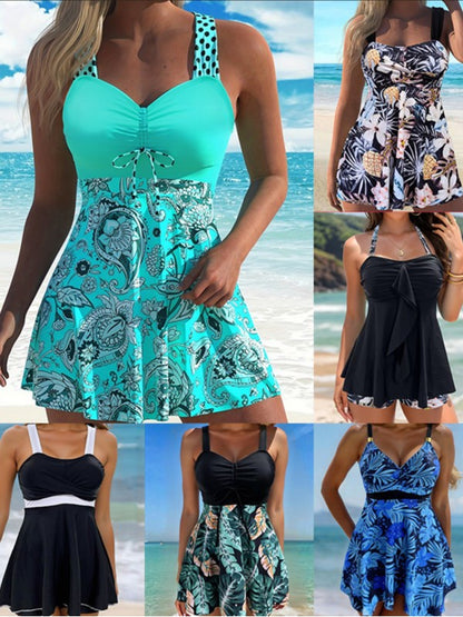 🌴【S-2XL】Moderní plavky s motivem pro větší velikosti – pohodlné, elegantní, skvěle padnou! 👙✨