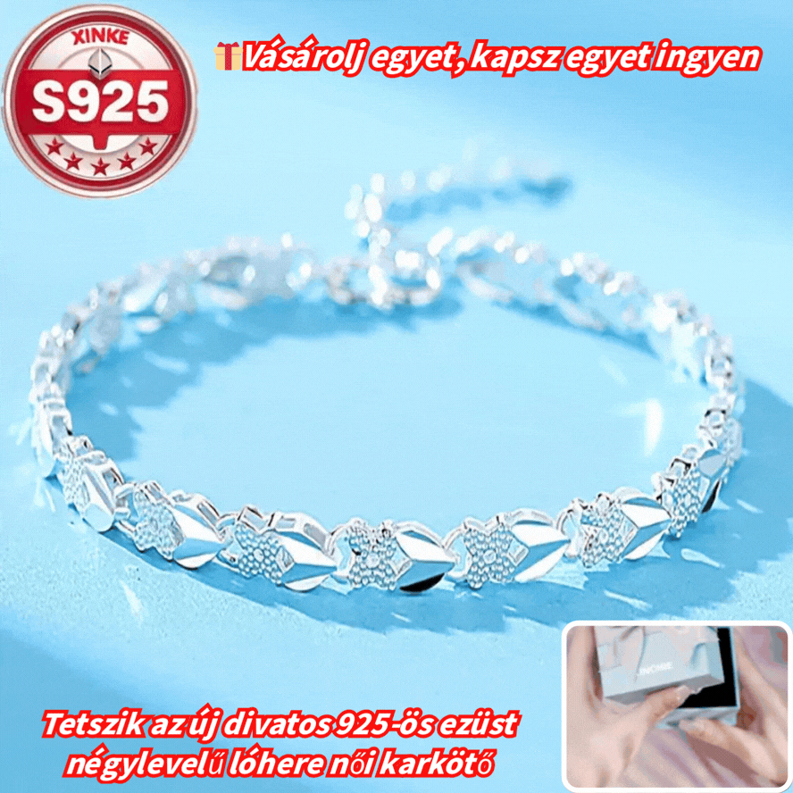 🍀✨2 darab 9300 Ft💖Új divatos 925 sterling ezüst női karkötő🍀