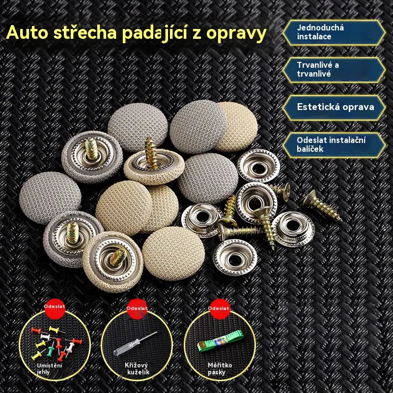 🔥【30 kusů】🔥【50% SLEVA】Střešní plachta spadla a spona na upevnění hřebíku byla opravena. Úprava interiéru auta a oprava brady bez demontáže (instalační sada + šroubovák + ručník v ceně)