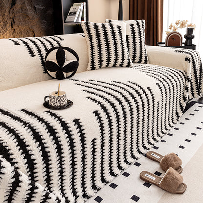 🛋️Oferta specjalna: 🎉Miękkie i antypoślizgowe pluszowe pokrowce na sofę🍂【180*130cm】 4198447