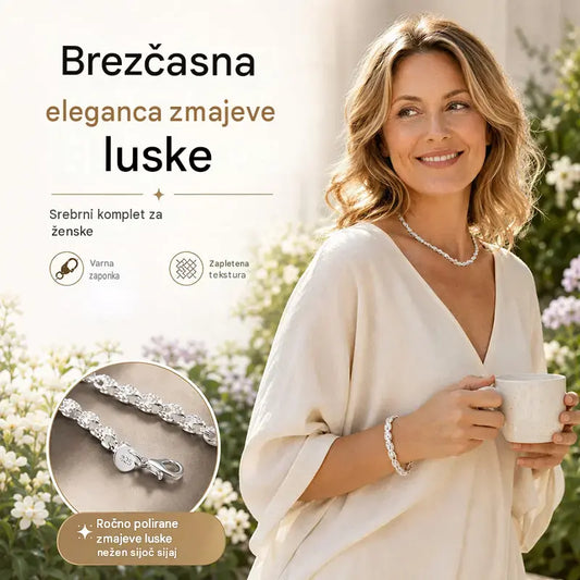 ⭐💖Ogrlica + zapestnica💖Komplet modnega nakita🍃