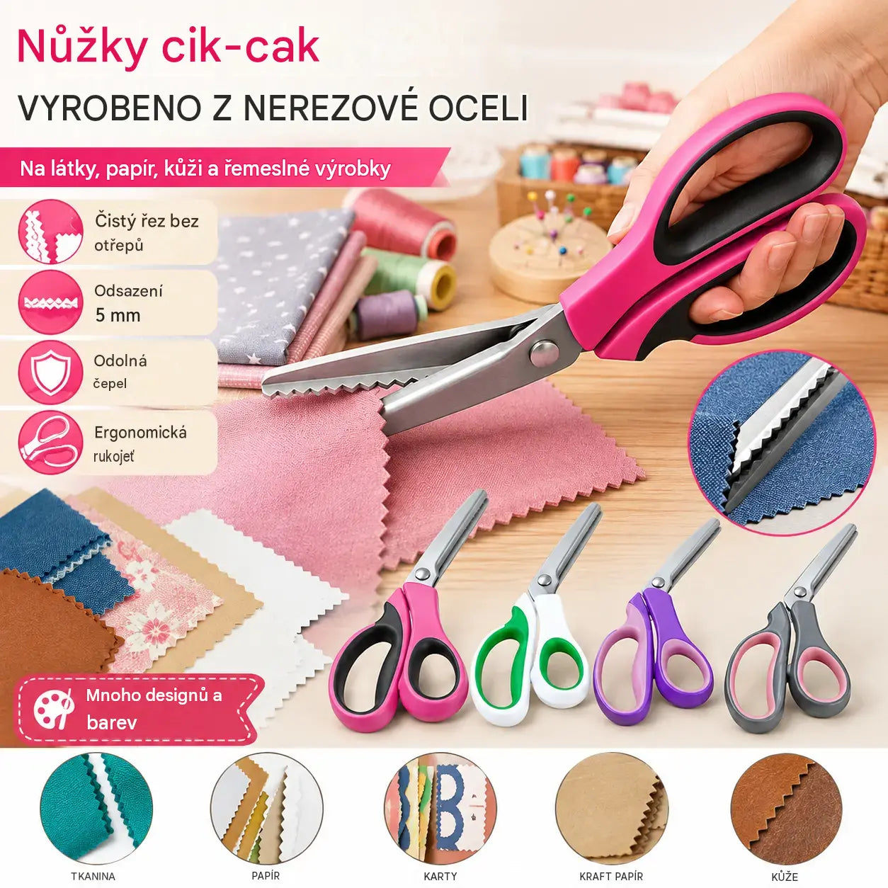 ⭐✂️🧵Multifunkční řemeslné nůžky, snadno vytvořte nádhernou krajku!
