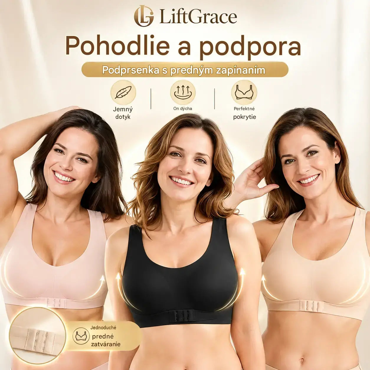 🎉 Poslední den! 60% sleva na podprsenku s předním zapínáním a křížovým zádovým designem ⚡ Koriguje držení těla, zajišťuje pevnou podporu a maximální komfort po celý den! ✨