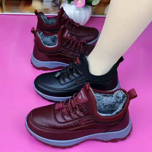 🌈⛄【35-41】2024 nowe jesienne i zimowe buty damskie z miękką podeszwą, wygodne skórzane buty sportowe