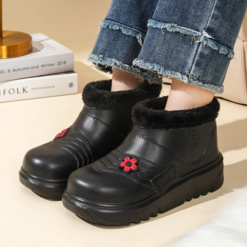 ♥️♥️【Nowy produkt】Nowe damskie buty śnieżne z podszewką z polaru, ciepłe i wodoodporne-4163829