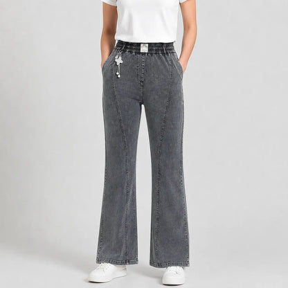 👖【M-4XL】Magas derekú, rugalmas női farmernadrág