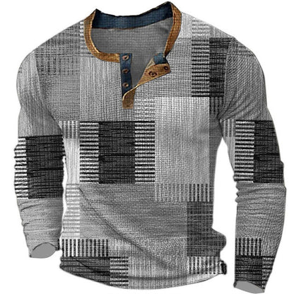 【S–4XL】Podzimní a zimní novinka – módní pánský top s kontrastním designem, pohodlný střih pro větší velikosti