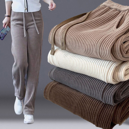 🔥【M-3XL】🔥Aksamitne spodnie casual z szerokimi nogawkami, bardzo wygodne w noszeniu.