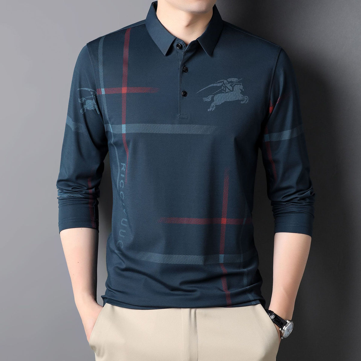 ⭐🔥【M-4XL】Nové polo tričko s dlouhým rukávem a límečkem