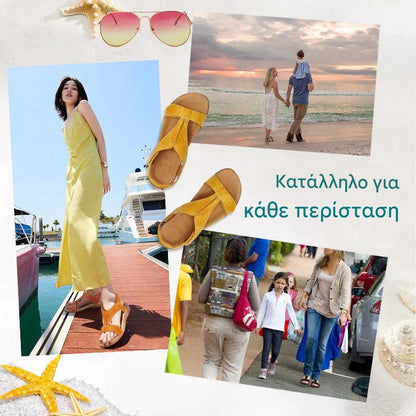 🔥HOT SALE-50% OFF🔥Επίπεδα πέδιλα με στήριξη καμάρας, άνετα στο πόδι, μαλακή αντιολισθητική σόλα