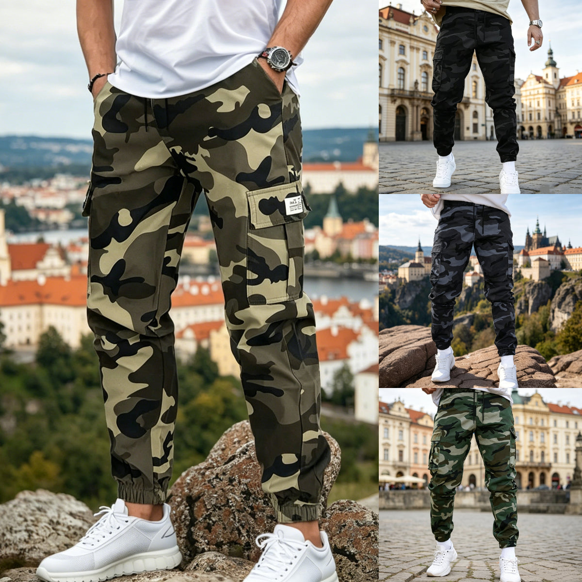 【XXS-3XL】🛠️ SLEVA 50 %! 👖 Odolné taktické pracovní kalhoty – směs nylonu a bavlny, mnoho funkčních kapes, ideální pro práci venku 🌲