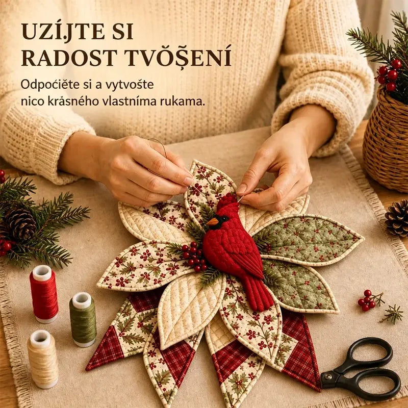 🎄🎄🎁Sada na zavěšení dveří - ručně vyráběná patchworková dekorace