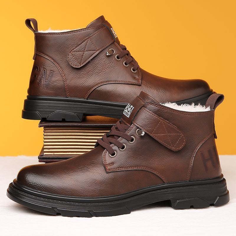 【39-44】🔥Bawełniane buty zimowe, podszewka z wełny, buty casualowe w stylu brytyjskim 4176907