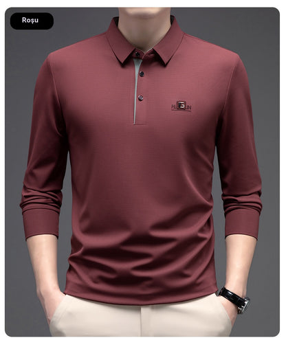 🔥👔【M-4XL】2025 Nowa męska biznesowa, swobodna koszula polo, wygodna i miękka 💖-4159342