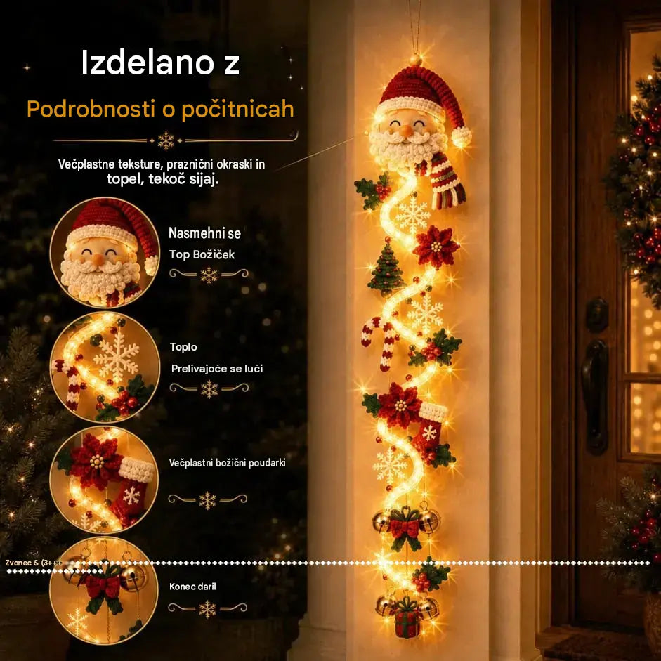 🎄🎅🎃Zadnji dan! 🎅Izkoristite 50 % popust na svetleče božične okraske za vrata!