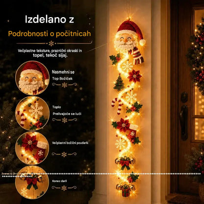 🎄🎅🎃Zadnji dan! 🎅Izkoristite 50 % popust na svetleče božične okraske za vrata!