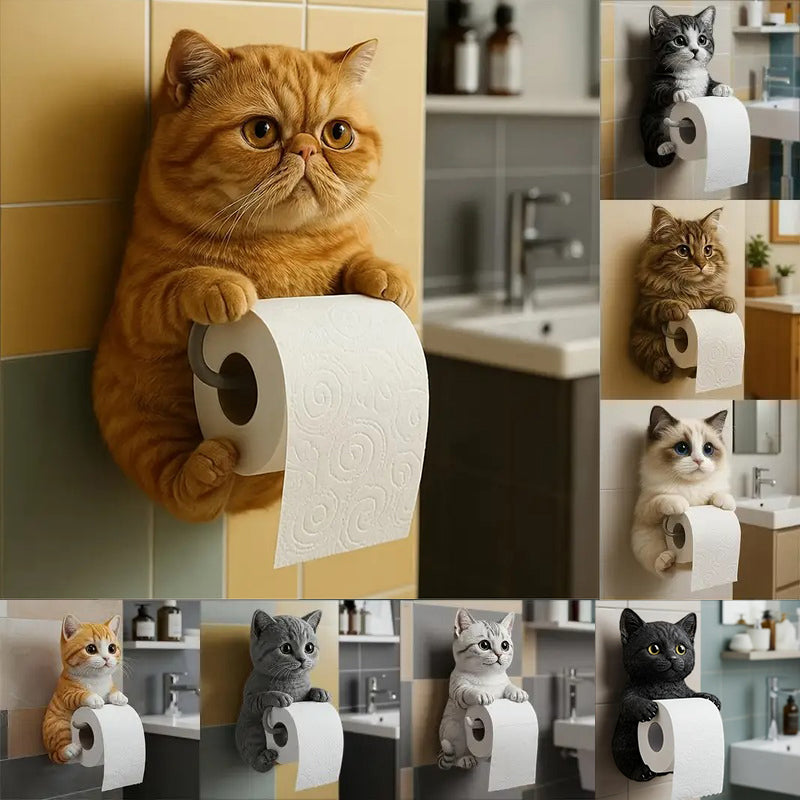🐱Uroczy uchwyt na papier toaletowy z motywem kota-4077489