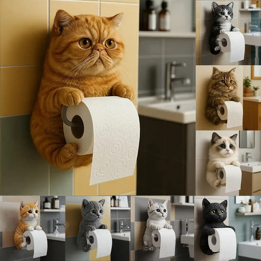 🐱Uroczy uchwyt na papier toaletowy z motywem kota-4077489